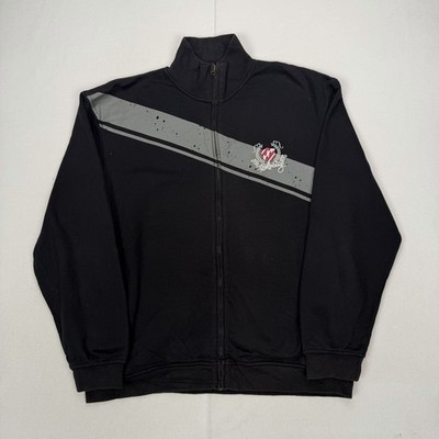 Billabong Tracksuit Jacket Track Top Full Zip Black Surf Skate Vintage Y2K Men L