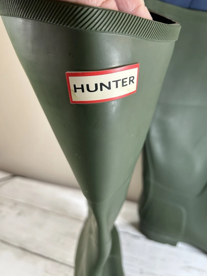 Botas de lluvia altas Hunter para mujer - verdes - talla 8 - nuevas con defectos Foto 4 de 4