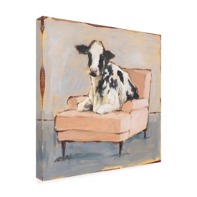 Wrapped Canvas Wall Art - Ethan Harper 'Moo-ving in II' Wall Art for Living R...