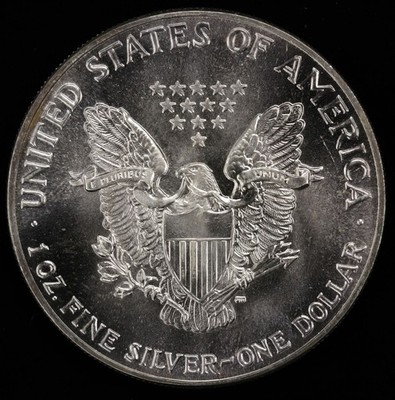 2642H115] 1987 Walking Liberty 1 dollar silver coin, pure silver
