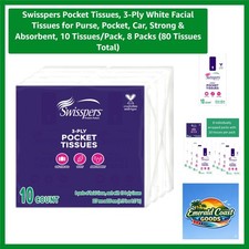 Soft and Strong 3-Ply Pocket Tissues - 80 Travel Facial Tissues for Everyday Use