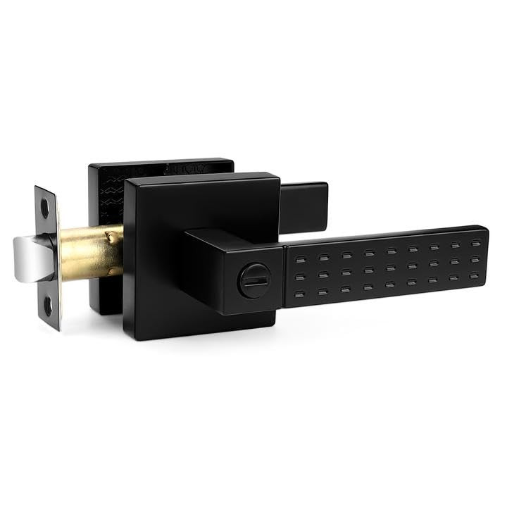 Privacy Door Handle Non-Slip Grip, Heavy Duty Interior Door Handles for Bathr...-image