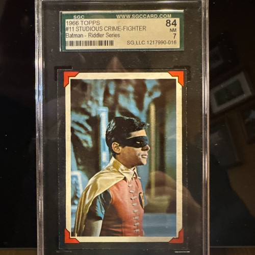 1966 Topps Batman Riddler Back #11 Studious Crimefighter