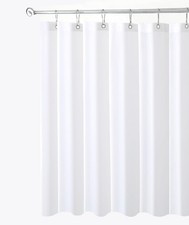 Biscaynebay Fabric Shower Stall Curtain 40"W x 72"L Pack of 1 , White