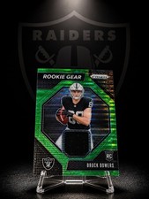 2024 Panini Prizm Brock Bowers Rookie Gear Neon Green Pulsar Rc Patch Rg-bbs
