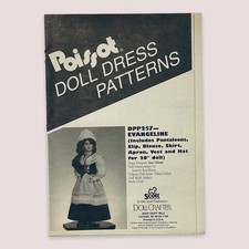 Vtg Costume Pattern - Evangeline - Slip Blouse Skirt Apron Vest  Hat 20" Doll