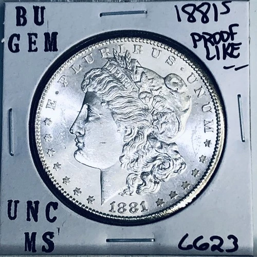 1881 S BU GEM MORGAN SILVER DOLLAR UNC MS+++ U.S. MINT RARE COIN 6623
