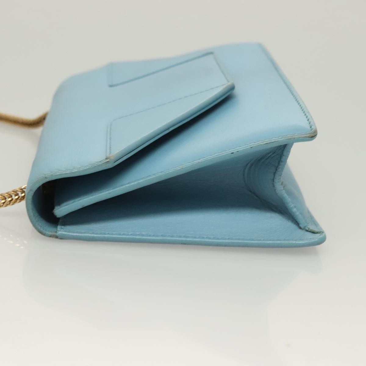Borsa A Spalla In Pelle Blu Saint Laurent Betty Autentica