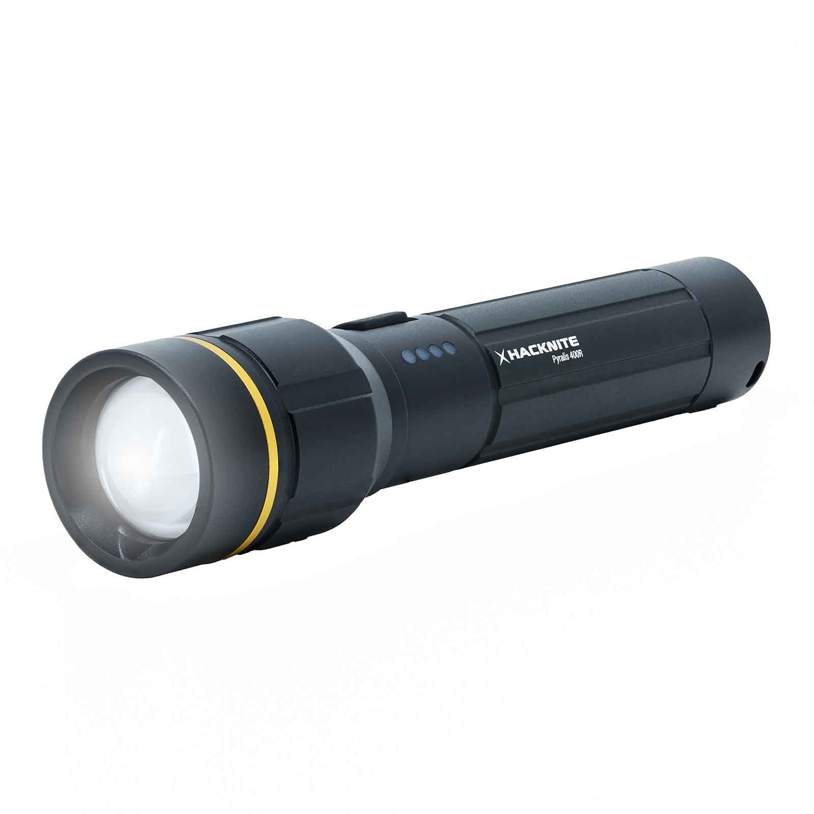 Lampe de poche LED rechargeable PYRALIS 400R puissante de 400 lumens