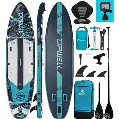 Stand Up Paddleboard, SUP Board Set, aufblasbar, Sitz, Tragkraft 204kg, Zubehör