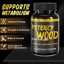 60 Capsu Potency Wood Ginseng Ashwagandha Ginkgo Tribulus | Herbal Supplements