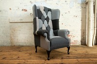 Echter Chesterfield Ohrensessel Sessel Couch Sofa Polster Sitz Lounge Relax Neu