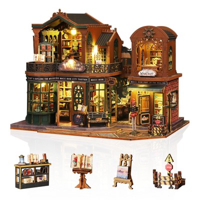 DIY Miniatur Haus Puppenhaus Holzpuppenhaus mit LED Winziges Haus Bausatz für...