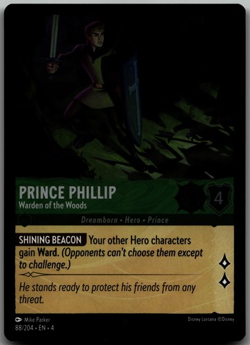 Prince Phillip - Warden of the Woods 88/204 Ursula's Return Cold Foil