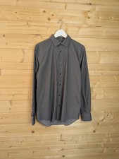 Boggi Milano Grey Stretch Comfort Breathable Travel Shirt Smart Casual