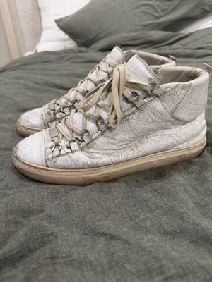 Balenciaga White Arena High Top Sneakers EU 41 Size 8 US Fits 9