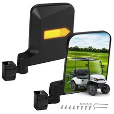 No Drilling Golf Cart Side Mirrors with Built-In Reflector, Reflector Design