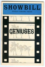 Vintage 1982 GENIUSES Douglas Fairbanks Theater Off-BROADWAY Playbill SHOWBILL!