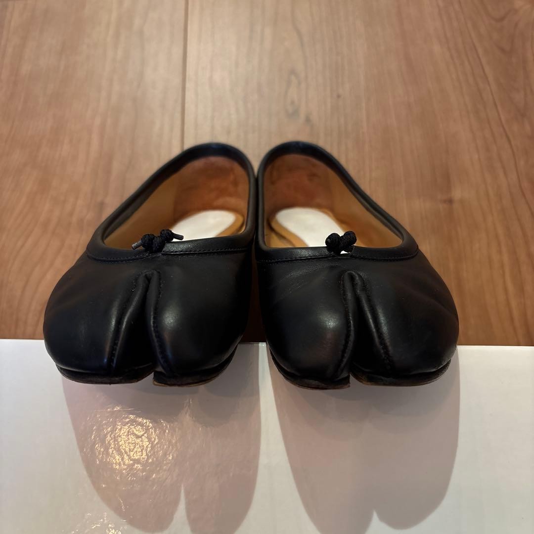 Maison Margiela Tabi Ballet Flats Black Size 36 with Box Leather