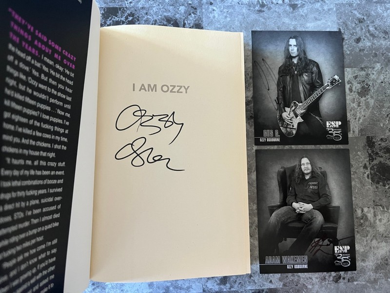 I AM OZZY Signed Ozzy Osbourne 1st Edition 1st Print Gus G & Adam Wakemen signed