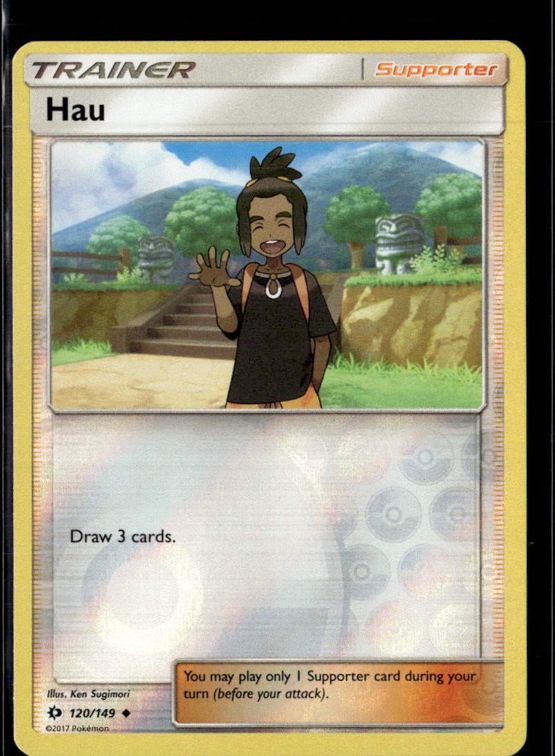 Pokemon Hau 120/149 Sun Moon Base Set Reverse Holo Uncommon 2 Card Lot