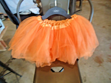 ORANGE Layered Ruffle Tulle Tutu Skirt Women Elastic Waist Party Cocktail