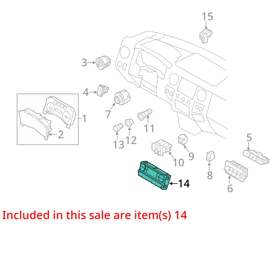 OEM Climate Control Heat/ACOEM Temperature Control With AC Manual 11-16 FORD F2 - Изображение 3 из 4
