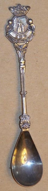 VINTAGE COLLECTIBLE SOUVENIR SPOON, EDE, GELDERLAND, NETHERLANDS, COAT OF ARMS