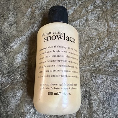 Philosophy Shimmering Snowlace Shampoo Shower Gel Bubble Bath 6 oz / 180 ml New