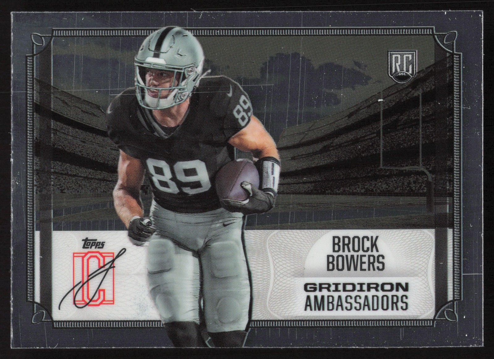 Brock Bowers 2024 Topps Signature Class Gridiron Ambassadors #GA-11 RC Raiders