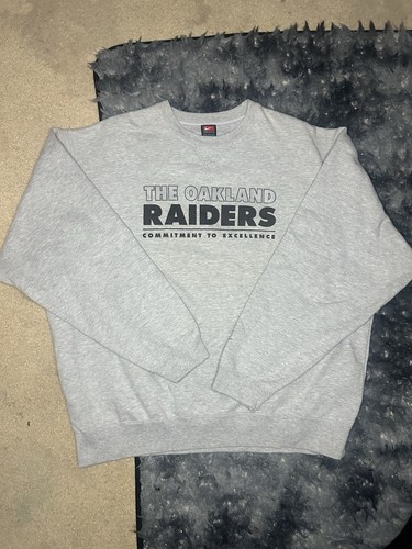 Nike Sweatshirt Size Xl Vintage Oakland Raiders Commitment Excellence Pro Line