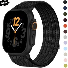 Woven Nylon Sport Band for Apple Watch 12 11 10 9 8 7 6 5 4 3 2 SE3 / Ultra 49mm