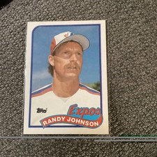 1989 Topps #647 Randy Johnson, Montreal Expos (RC)(HOF) Rookie