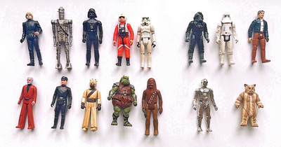 Vintage Kenner Star Wars Lot 15 + C-3PO Collector Case Vader Wampa Gamorrean