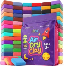 Air Dry Clay - 100 Colors, Ultra Light and Soft, Non-Toxic Modeling Clay for Kid