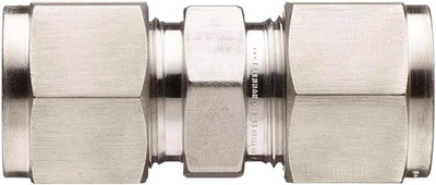 304 Stainless Steel Air Compression Tube Fitting, 10Mm OD X 10Mm OD, Pack of 2