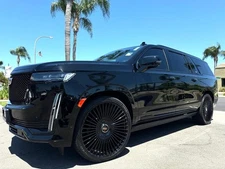 26" black flow forged floater caps wheels 26x10 Set4️⃣ fit Cadillac Escalade ESV