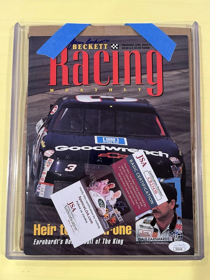 Beckett Racing Magazine #1 Sept.1994 Dale Earnhardt; Jim Beckett Signed w/JSA - Image 4 of 4