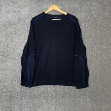 Zegna Sport Men’S Black/Blue Pullover Luxury Sweater Size Xxl