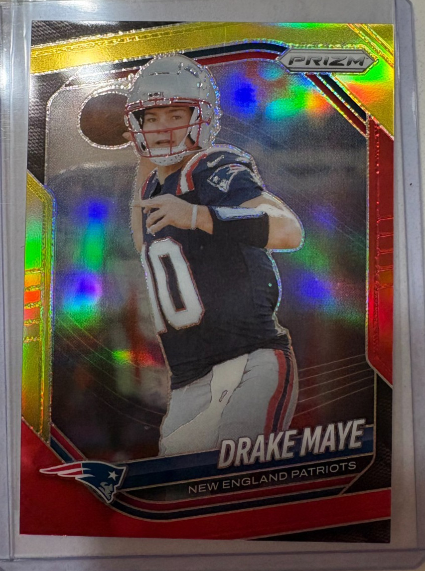 2025 PANINI PRIZM DRAKE MAYE #165 YELLOW & RED PRIZM /44