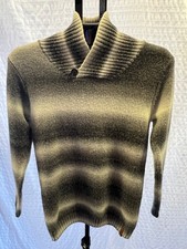 Deux par Deux Boys Size 12 / 152cm Black Gray Cream Striped Knit Sweater
