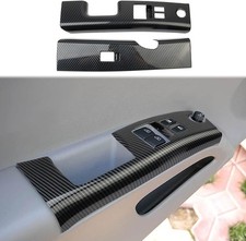Carbon Fiber Interior Door Window Lift Switch Panel Cover Trims Accessoriess