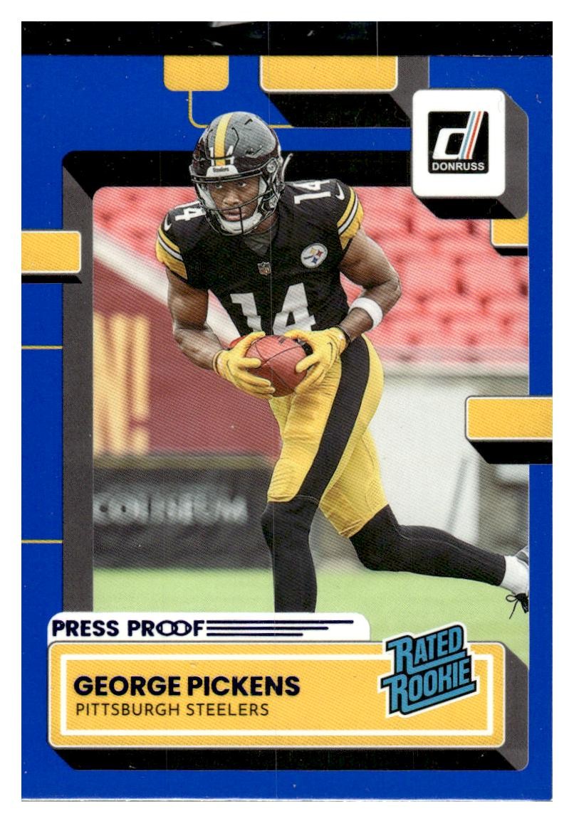 2022 Donruss #323 George Pickens Blue Press Proof