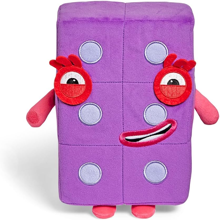 Numberblock Six Playful Pal, Plush Figure Toys, Numbers for