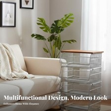 3-Tier Rolling Trolley with casters Storage Rack Easy Assembly for Narrow