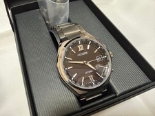 Citizen Attesa H149 Titanium Radio Solar Wristwatch Men Authentic Rare