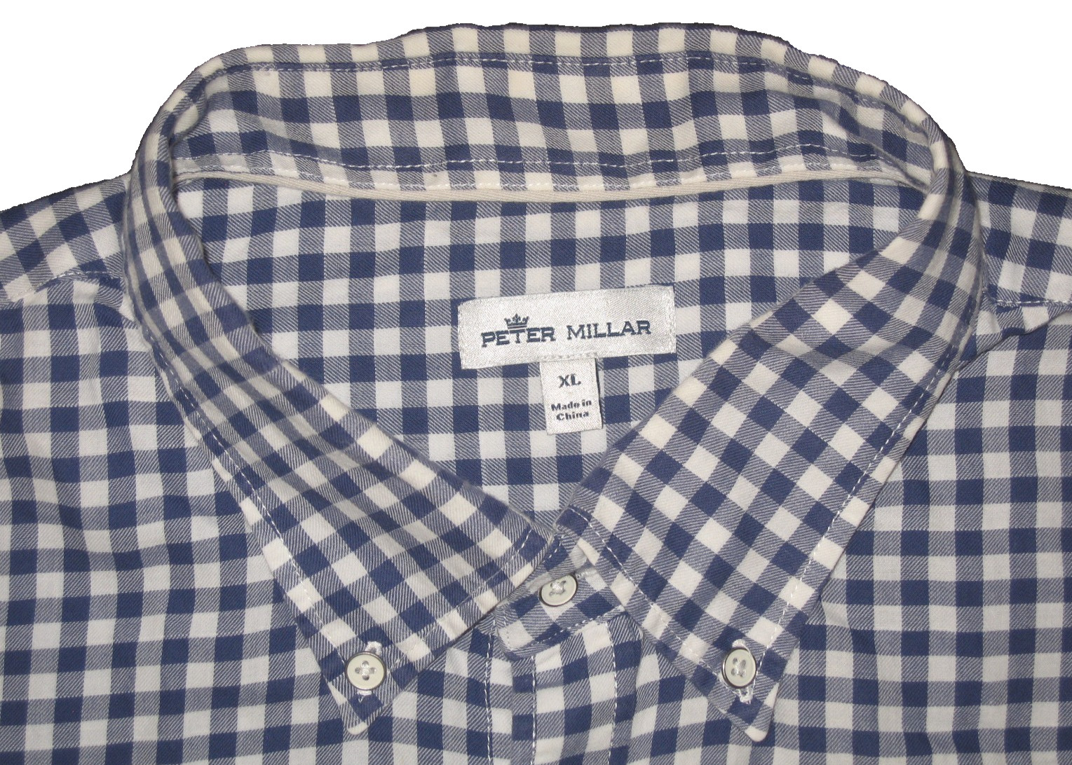 PETER MILLAR Button Down Lightweight Cotton Blue-… - image 2