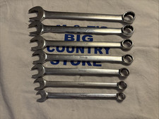 Vintage Snap-on Tools 7pc Sae Combination Wrench Set 38 To 34 Oex707b