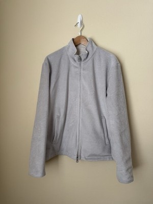 Kired By Kiton Kitr Reversible Bomber Jacket Grey Ivory Size 54