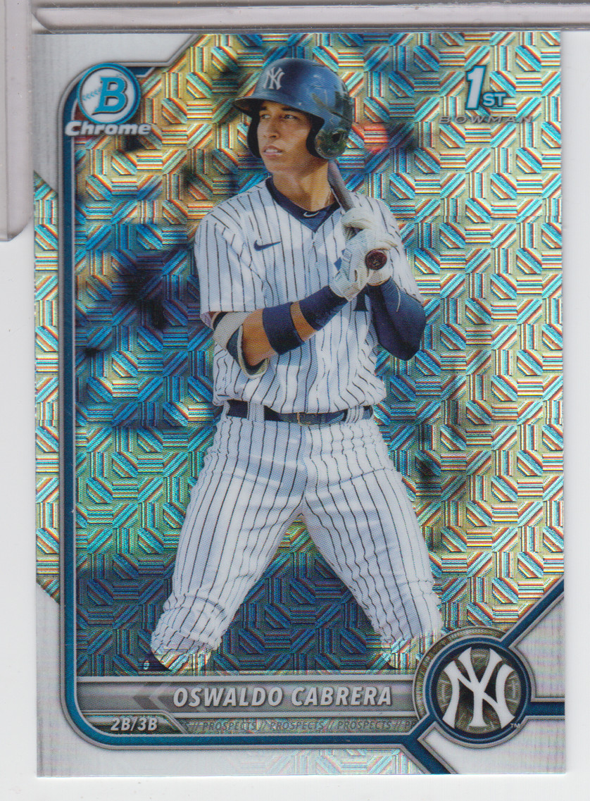 Oswaldo Cabrera Yankees 2022 Topps 1st Bowman Chrome #BCP-17 #010726LLCD-41